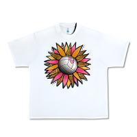 White Volleyball Sunflower Urban Heavy Tee - Jasminsmagicworld