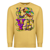 Antique Gold mardi gras love with king cake Premium Sweatshirt - RanaPortraitStore