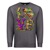 Charcoal Heather mardi gras love with king cake Premium Sweatshirt - RanaPortraitStore