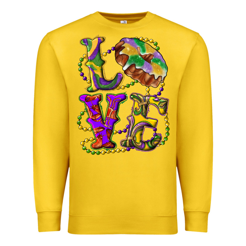 Mardi Gras Love With King Cake Premium Sweatshirt by RanaPortraitStore | Teevron