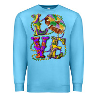 Ocean Blue mardi gras love with king cake Premium Sweatshirt - RanaPortraitStore