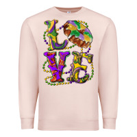 Pale Pink mardi gras love with king cake Premium Sweatshirt - RanaPortraitStore