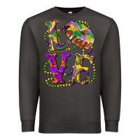 Smoke mardi gras love with king cake Premium Sweatshirt - RanaPortraitStore