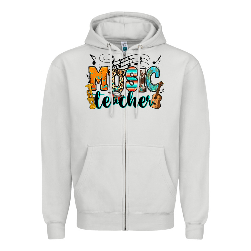 Music Teacher Zipper Hoodie by RanaPortraitStore | Teevron