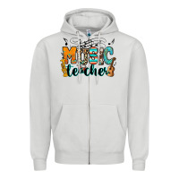 Dove Grey music teacher Zipper Hoodie - RanaPortraitStore