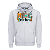 Heather Grey music teacher Zipper Hoodie - RanaPortraitStore