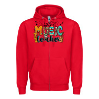 Red music teacher Zipper Hoodie - RanaPortraitStore