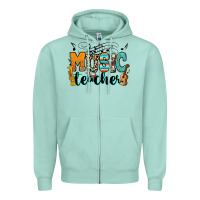 Seafoam music teacher Zipper Hoodie - RanaPortraitStore