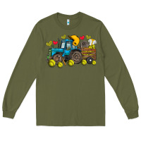 Army Green softball tractor Long Sleeve Tee - SublimationCraftShop