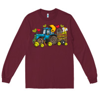 Burgundy softball tractor Long Sleeve Tee - SublimationCraftShop