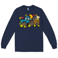 Navy softball tractor Long Sleeve Tee - SublimationCraftShop
