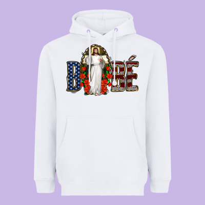 Bebe Jesus Christ Heavyweight Hoodie Designed By Jasminsmagicworld