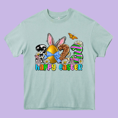 Easter Day 2023 Happy Easter Heavy Core Tee Designed By Oliviacreatesart