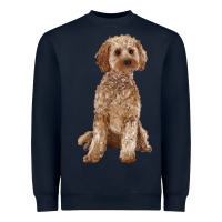 Navy cockapoo Heavyweight Sweatshirt - RanaPortraitStore
