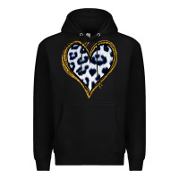 Black Dalmatians Heart Gold Glitter Premium Hoodie - Jasminsmagicworld