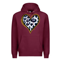 Burgundy Dalmatians Heart Gold Glitter Premium Hoodie - Jasminsmagicworld