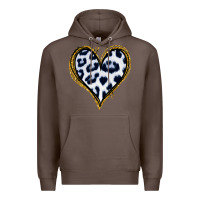 Coffee Dalmatians Heart Gold Glitter Premium Hoodie - Jasminsmagicworld