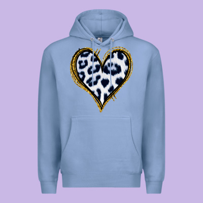 Dalmatians Heart Gold Glitter Premium Hoodie Designed By Jasminsmagicworld
