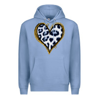 Colony Blue Dalmatians Heart Gold Glitter Premium Hoodie - Jasminsmagicworld