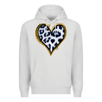 Dove Grey Dalmatians Heart Gold Glitter Premium Hoodie - Jasminsmagicworld