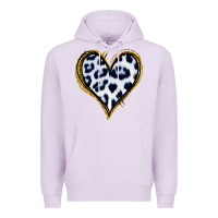 Lilac Dalmatians Heart Gold Glitter Premium Hoodie - Jasminsmagicworld