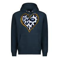 Navy Dalmatians Heart Gold Glitter Premium Hoodie - Jasminsmagicworld