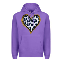 Purple Dalmatians Heart Gold Glitter Premium Hoodie - Jasminsmagicworld