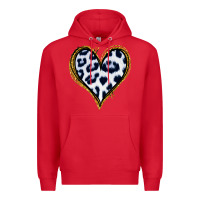 Red Dalmatians Heart Gold Glitter Premium Hoodie - Jasminsmagicworld