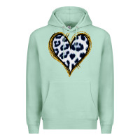 Seafoam Dalmatians Heart Gold Glitter Premium Hoodie - Jasminsmagicworld