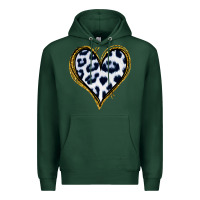 Sports Green Dalmatians Heart Gold Glitter Premium Hoodie - Jasminsmagicworld