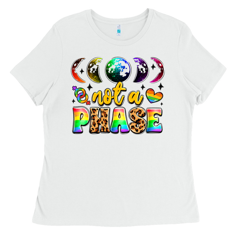 Not A Phase Pride Moon Ladies Tee by LillyAllenDesigns | Teevron