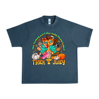Midnight Navy The Turkey Ain’t The Only Thing Lookin Thick & J Urban Heavy Tee - CowhideDigitalArt