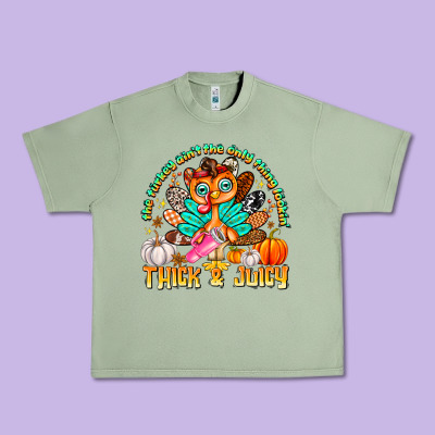 The Turkey Ain’t The Only Thing Lookin Thick & J Urban Heavy Tee Designed By Cowhidedigitalart