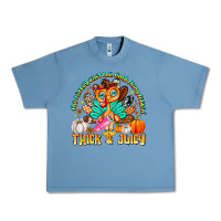 Pebble Blue The Turkey Ain’t The Only Thing Lookin Thick & J Urban Heavy Tee - CowhideDigitalArt