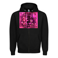 Black strong breast cancer Zipper Hoodie - RanaPortraitStore