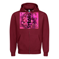 Burgundy strong breast cancer Zipper Hoodie - RanaPortraitStore