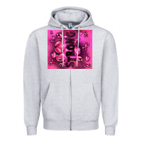 Heather Grey strong breast cancer Zipper Hoodie - RanaPortraitStore