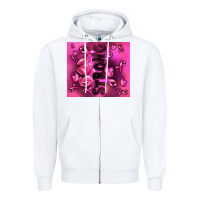 White strong breast cancer Zipper Hoodie - RanaPortraitStore