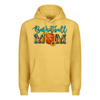 Antique Gold western leopard camouflage sunflowers glitter mom basketball Premium Hoodie - Artiststas