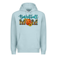 Blue Mist western leopard camouflage sunflowers glitter mom basketball Premium Hoodie - Artiststas