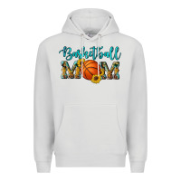 Dove Grey western leopard camouflage sunflowers glitter mom basketball Premium Hoodie - Artiststas
