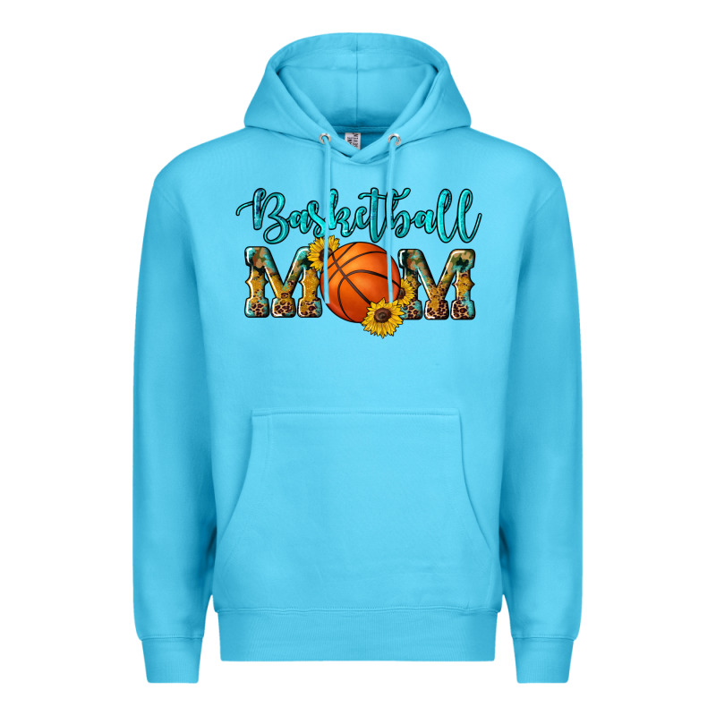 Western Leopard Camouflage Sunflowers Glitter Mom Basketball Premium Hoodie by Artiststas | Teevron