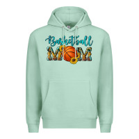 Seafoam western leopard camouflage sunflowers glitter mom basketball Premium Hoodie - Artiststas