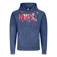 Vintage Denim Nurse Valentine Vintage Hoodie - CowhideDigitalArt