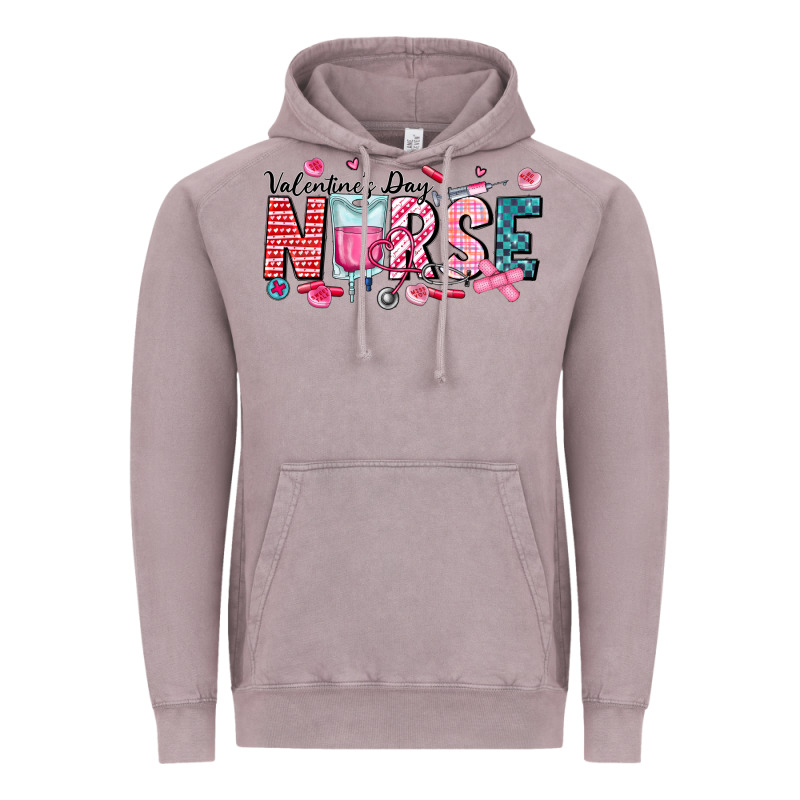 Nurse Valentine Vintage Hoodie by CowhideDigitalArt | Teevron