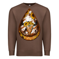 Chestnut sunflower tooled leather bullskull teardrop earrings Premium Sweatshirt - Jasminsmagicworld