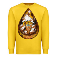 Lemon sunflower tooled leather bullskull teardrop earrings Premium Sweatshirt - Jasminsmagicworld