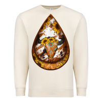 Sandshell sunflower tooled leather bullskull teardrop earrings Premium Sweatshirt - Jasminsmagicworld