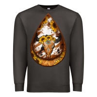 Smoke sunflower tooled leather bullskull teardrop earrings Premium Sweatshirt - Jasminsmagicworld
