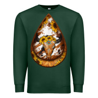 Sports Green sunflower tooled leather bullskull teardrop earrings Premium Sweatshirt - Jasminsmagicworld